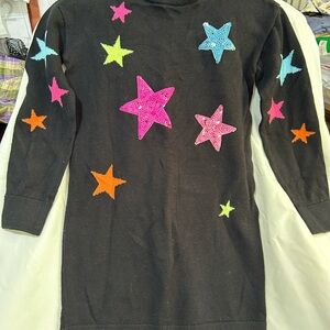 Place Black and Pink Star Sweater Tunic